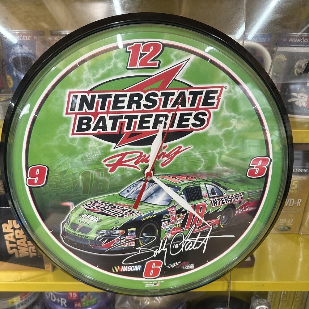 Bobby Labonte Wall Mount Clock NASCAR#18 Interstate Batteries Racing by Wincraft